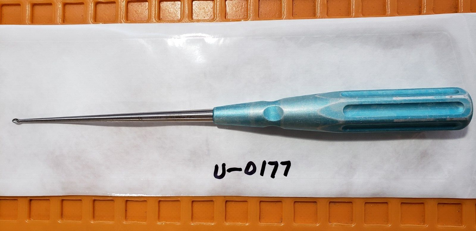 V.Mueller U-0177 Orthopedic Neuro/Spine Curette Oval Cup 10" Size 000 Up Straigt