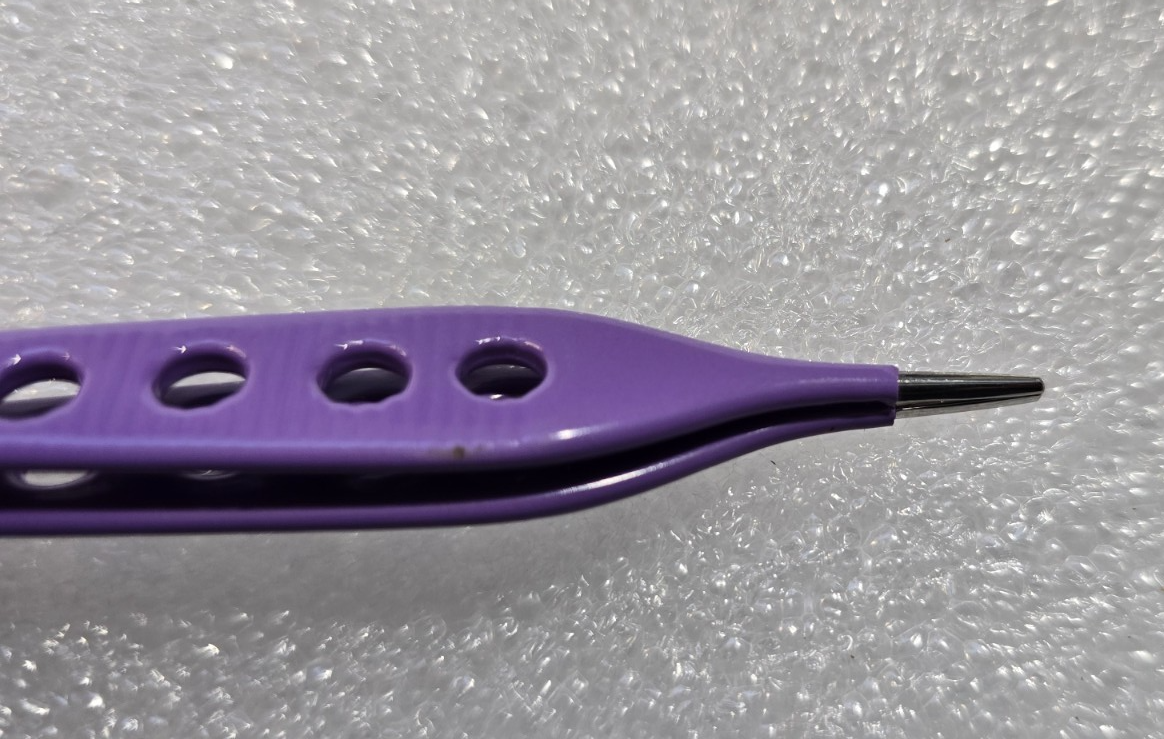 Turtle Surgical Adson Bipolar Forceps 5" Purple Non Stick Tips & Bipolar Cable