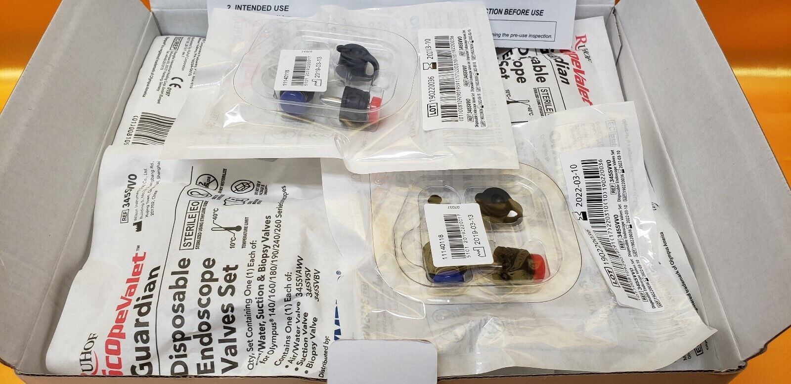 Olympus 140/160/180/190/240/260 Series Endoscopes Valves Set 345SVV0 Box of 25