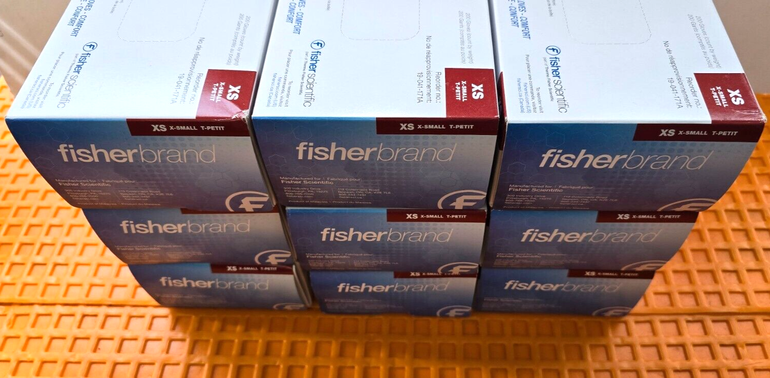 Fisher brand Nitrile Powder Free Examination Glove X-SMALL Size (9-Boxes of 200)