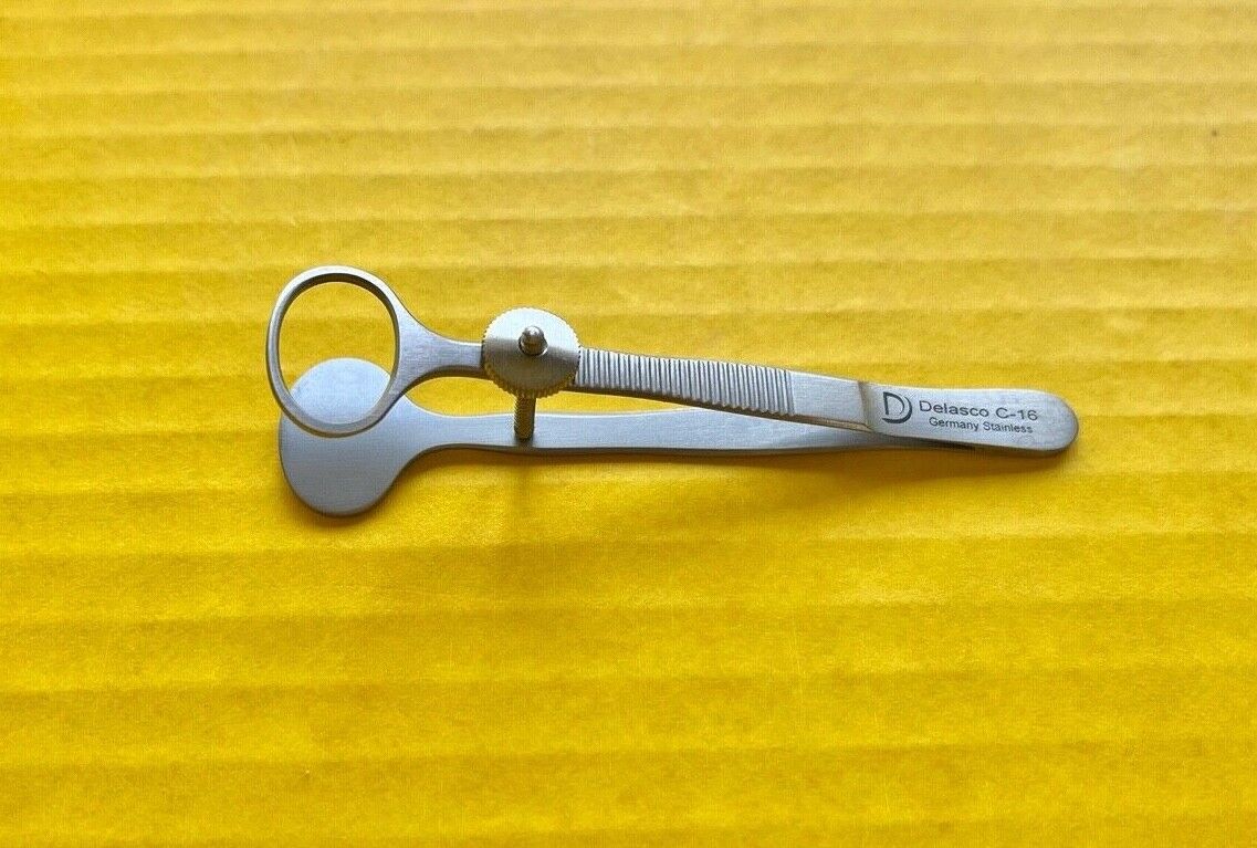 Delasco Ophthalmic Chalazion Forceps, Straight, 3.5" REF: C-16