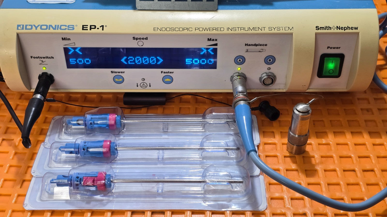 Dyonics Powermax Shaver Handpiece System. Dyonics EP1 Processor &Foot Switch