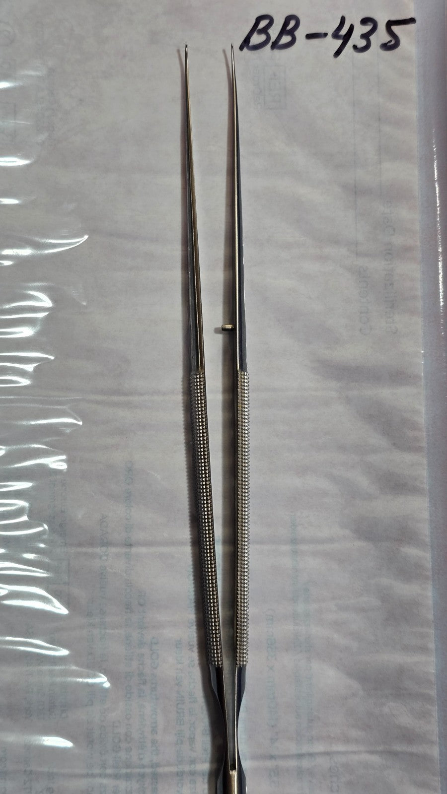 SCANLAN 4004-227 Surgical Dennis Micro Forceps 9" Diamond Dust 1mm Curved