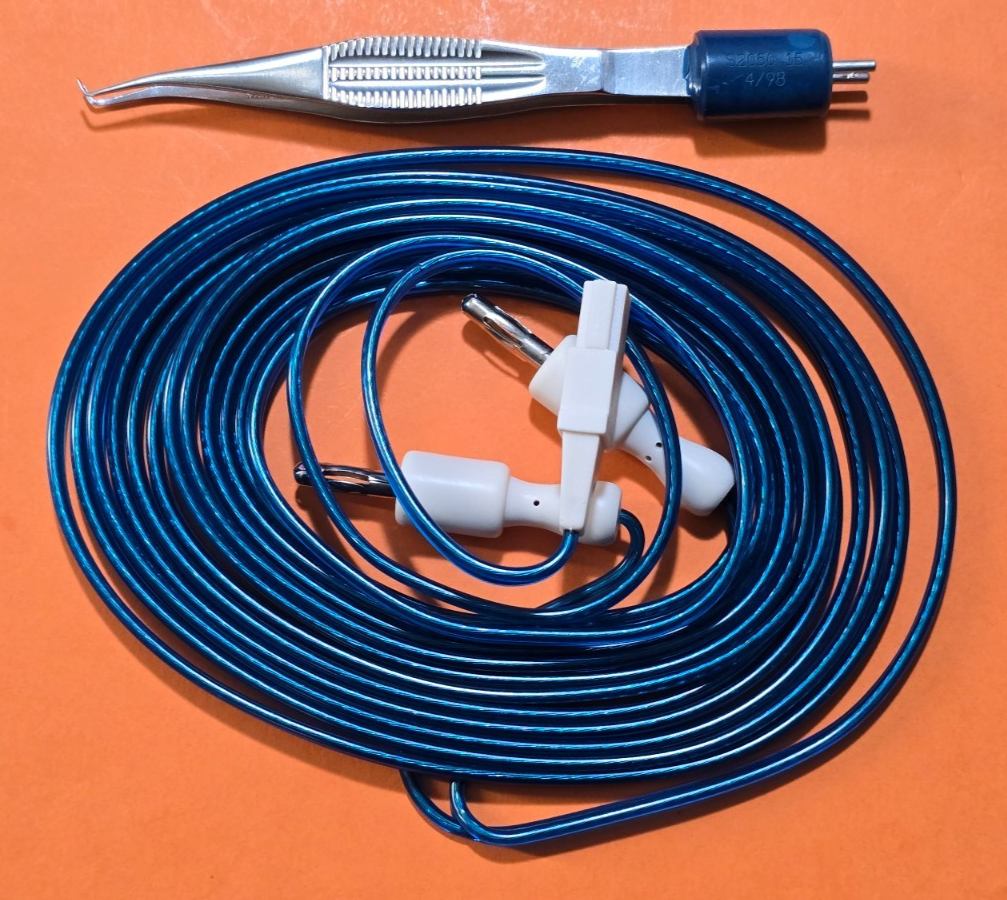 Karl Storz S2050-15 Surgical Coaptation Bipolar Forceps 4" with Bipolar Cable
