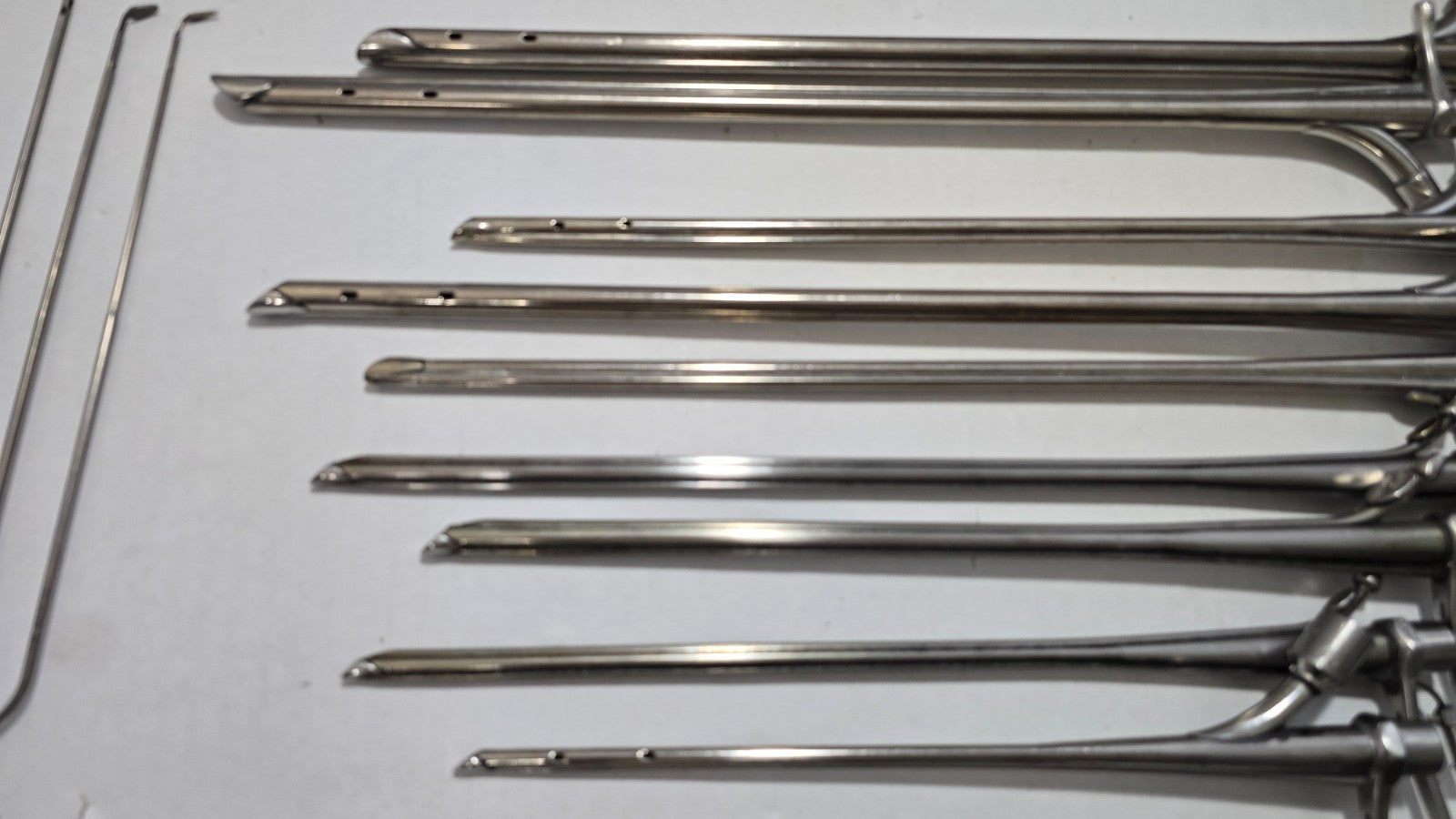 Pilling Surgical Ent Laryngeal Instruments Set W- Fiber Optic Cable
