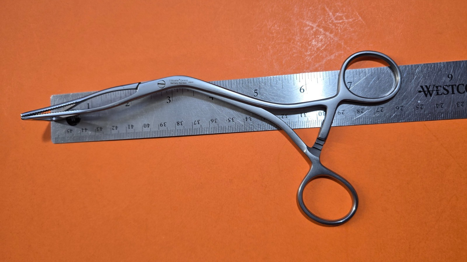 V.Mueller CH 1610 Surgical Lovelace Forceps 8" Jaws 1" wide