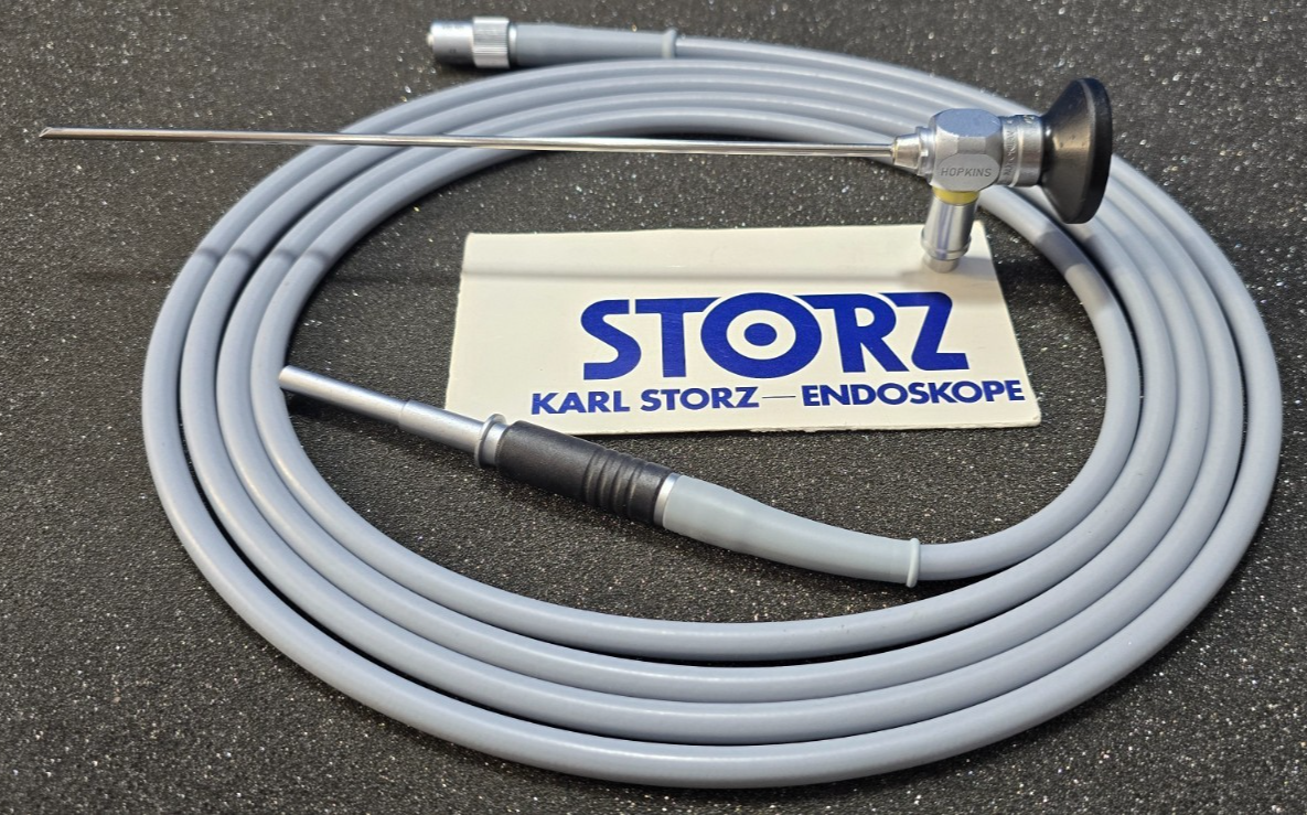 Karl Storz 7218 CA Pediatric scope 2.7mm x 70* x19cm & 495ND Fiber Optic Cable