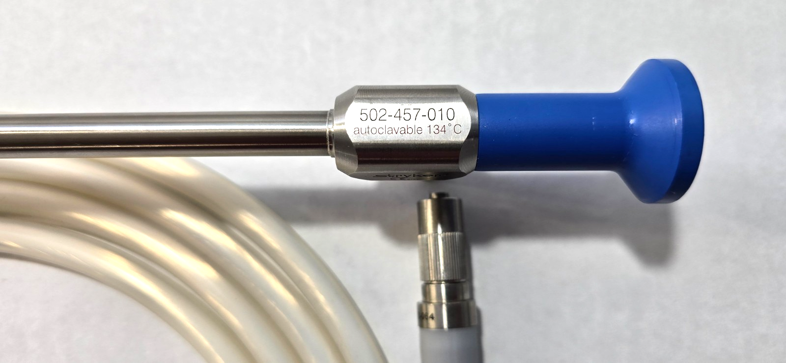 Stryker 502-457-010 Laparoscope 10mm x 0* &233-050-064 Fiberoptic Cable.