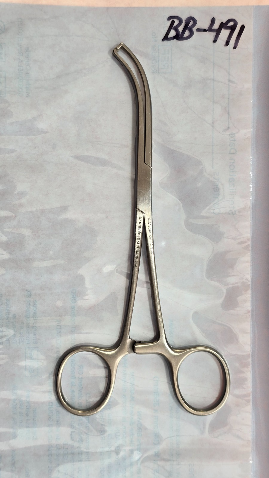 K-Medic KM 69-795 Orthopedic Rosenbloom Clamp 6.5" Curved 2x2 teeth