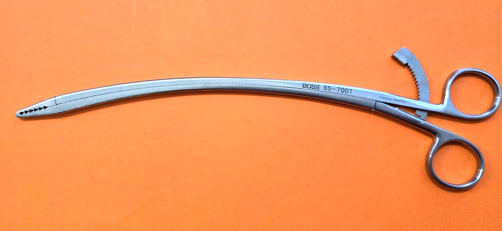 BOSS Surgical Tube Passing Forceps with Ratchet 9 3/4"