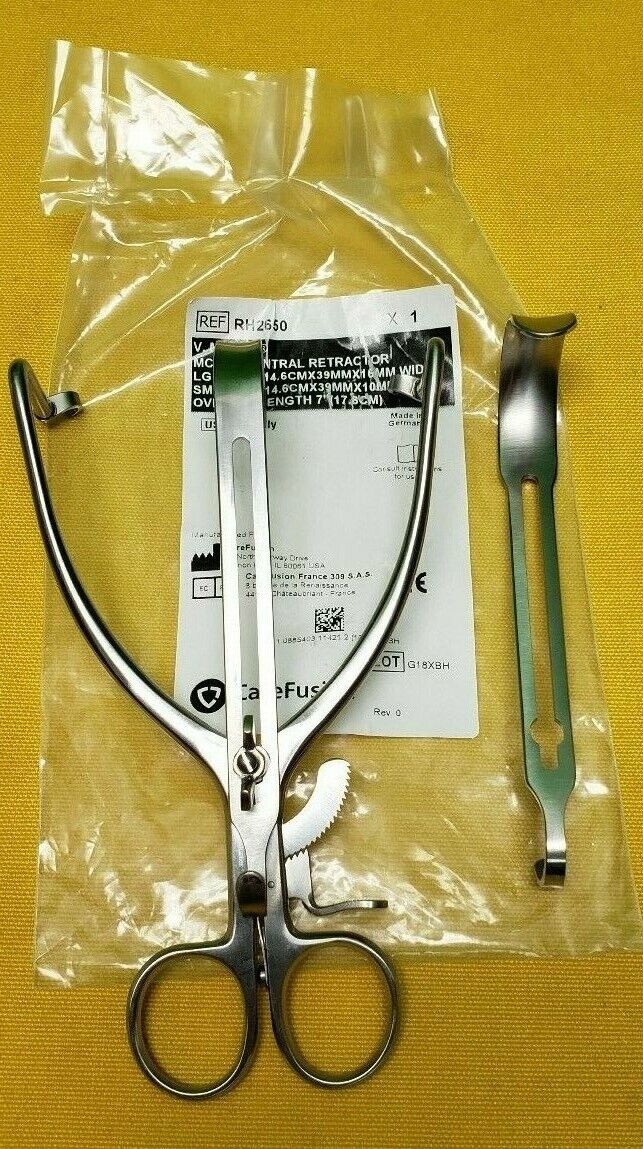 V. Mueller RH2650 MCCABE Antral Retractor,7" Small 10mm & Large 16mm Blades