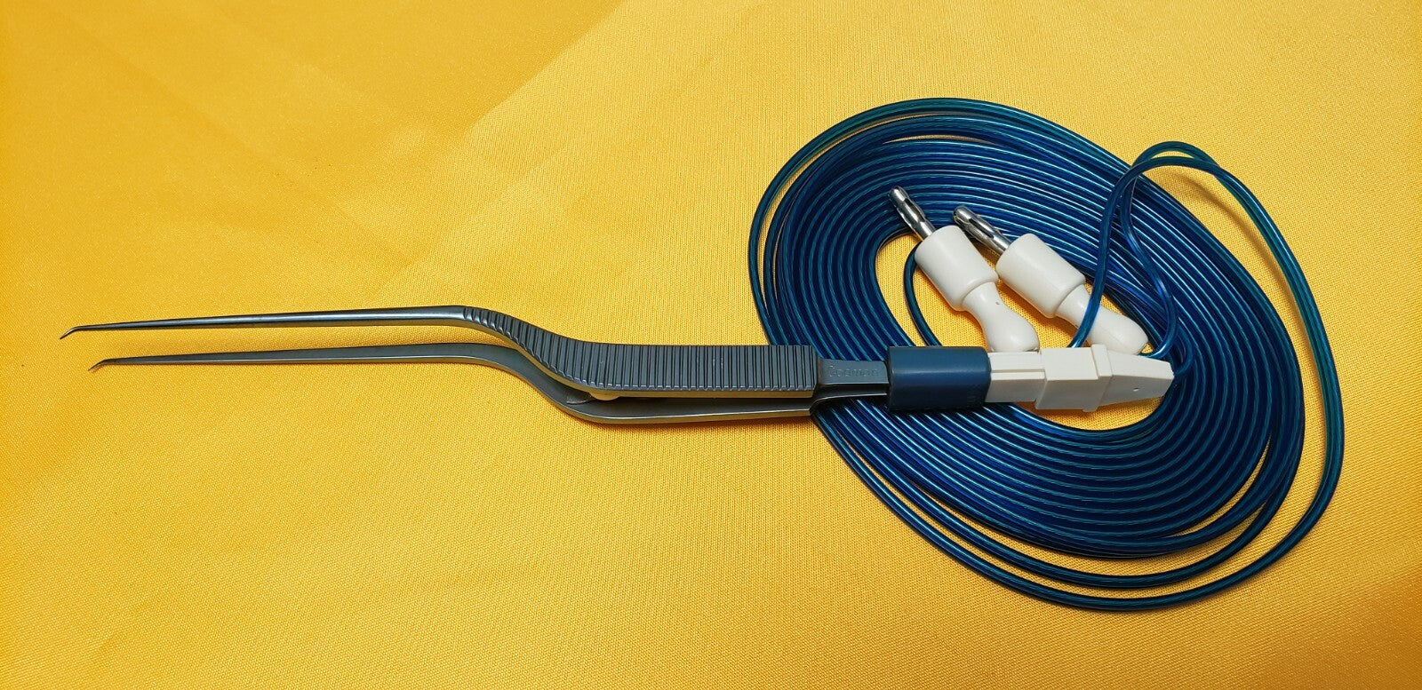 Codman 80-1677 Surgical Titanium Apfelbaum Bipolar Forceps 45 deg down & Cord