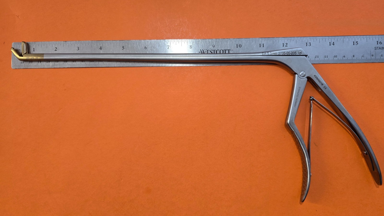 K Medic KM 84-9018 Orthopedic Rongeurs 13" shaft 5.0mm Up Angle Graduated