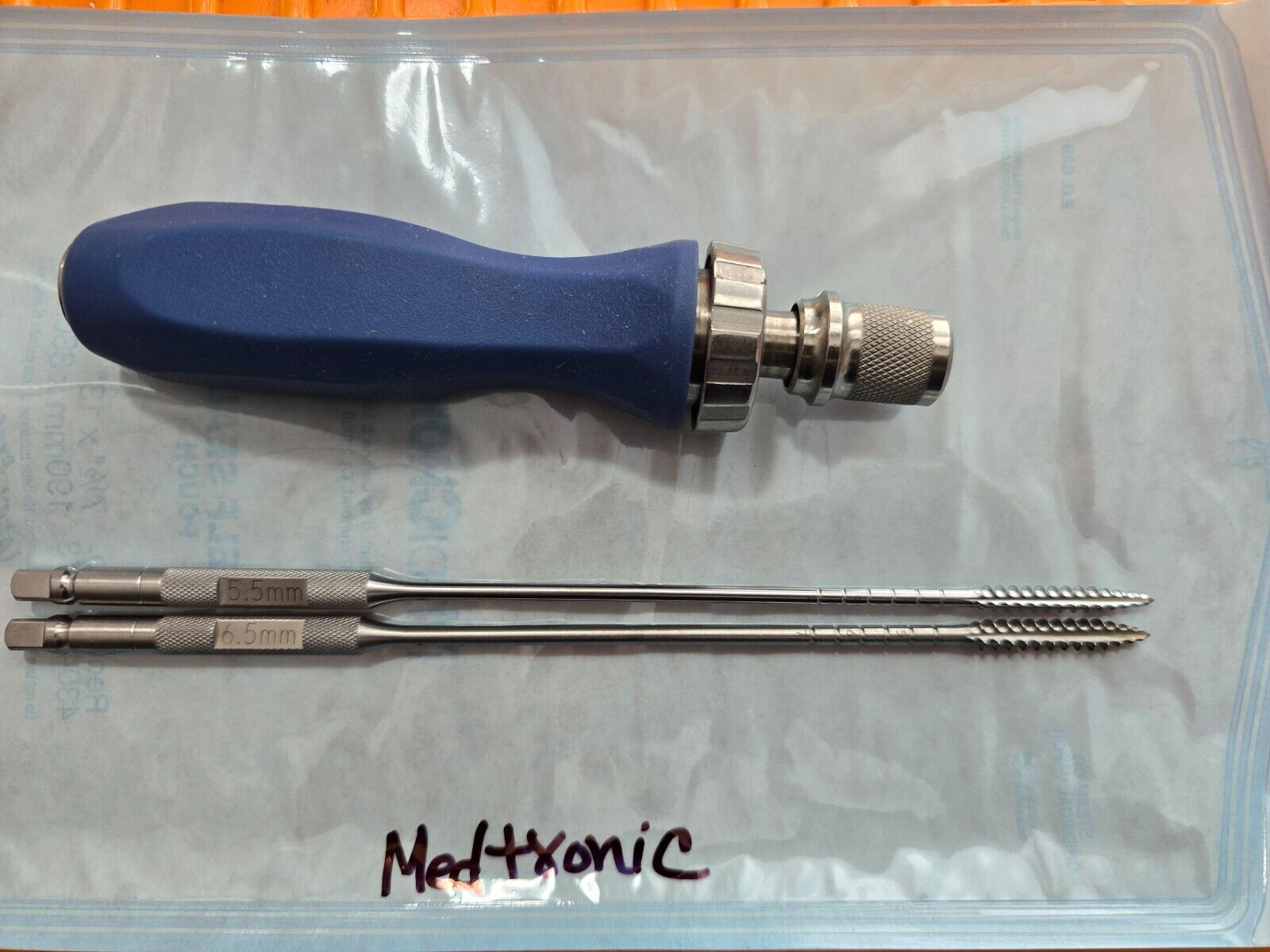 Medtronic 9339082 Orthopedic Quick Connect Ratcheting Handle W- 2 Attachments