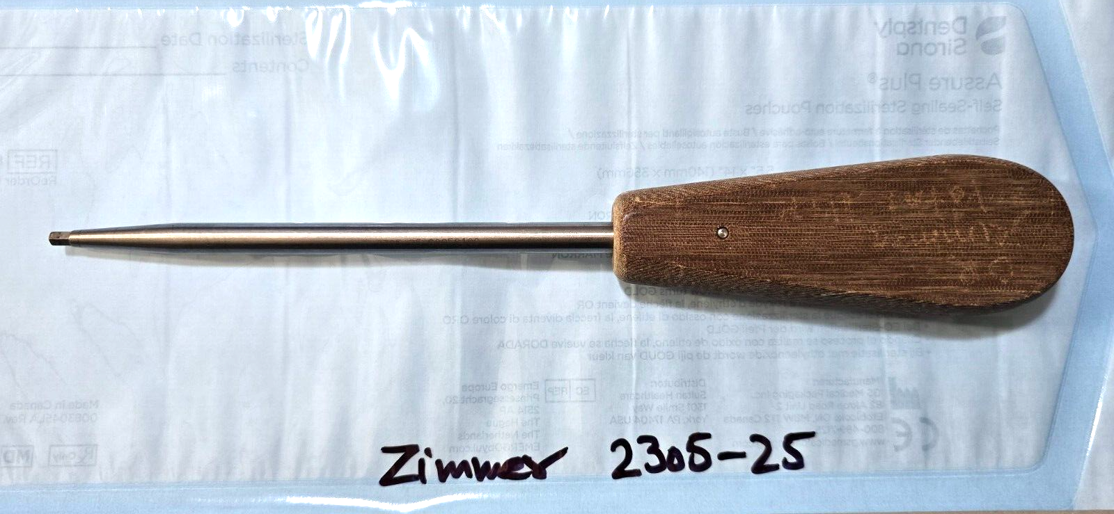Zimmer Surgical Orthopedic Hex Head Driver 4.5mm Tip Fiber Handle