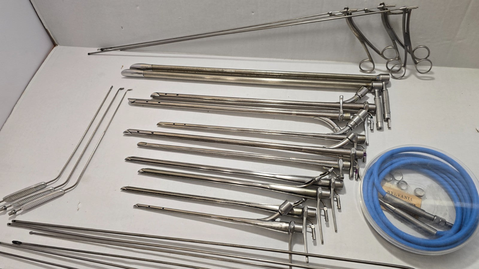 Pilling Surgical Ent Laryngeal Instruments Set W- Fiber Optic Cable