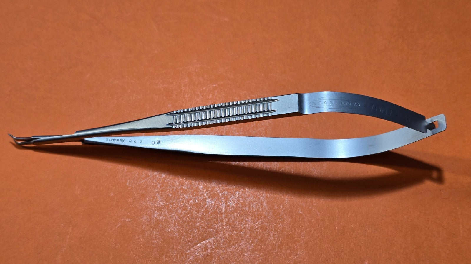 SCANLAN 7007-140 Surgical Vannas Scissors 6.75" Angled Micro Blades