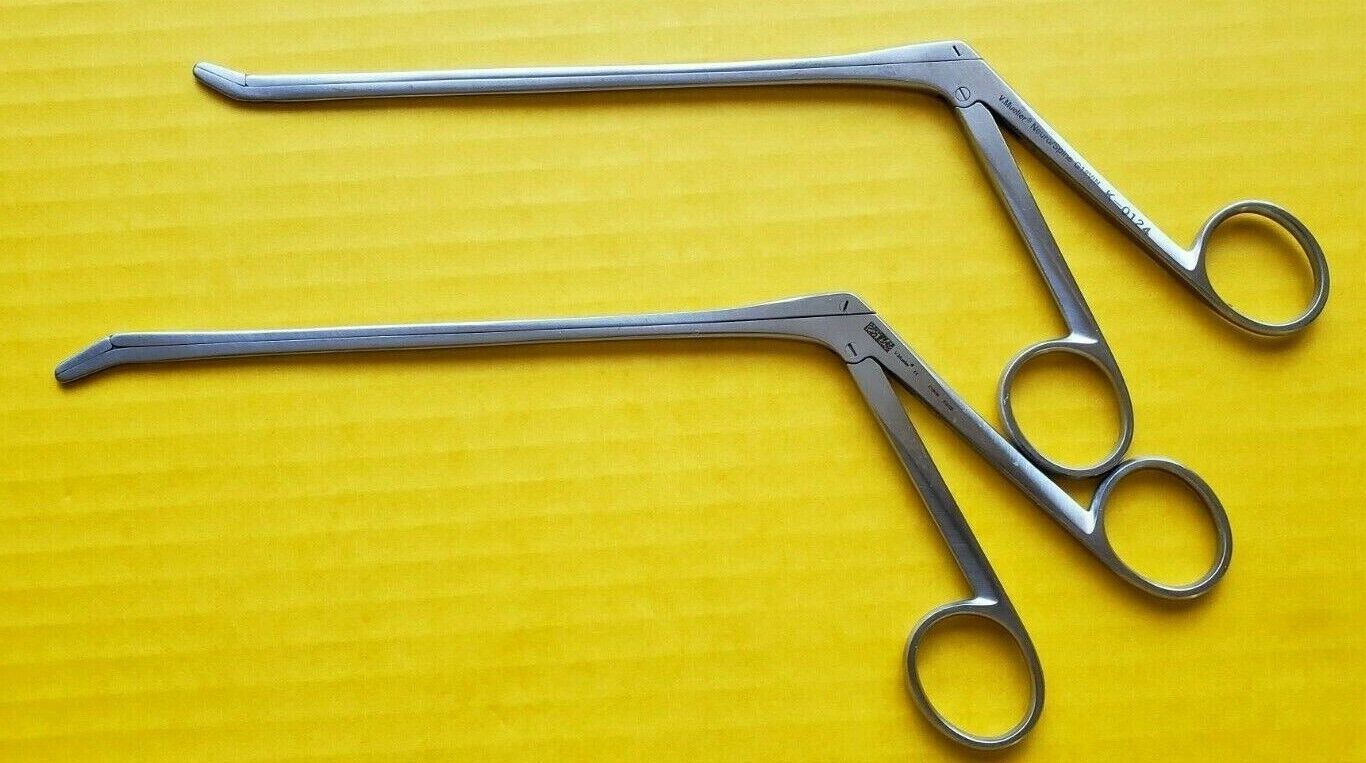 V. Mueller K-0124,K-0125 Neuro/Spine Rongeur 2x10mm Set of 2 Up & Down Tip