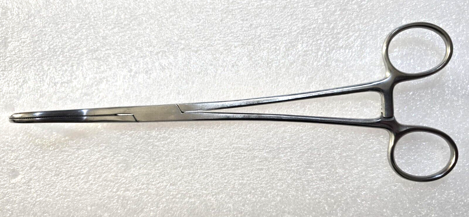 TIEMANN Surgical Harken Clamp 9.5" Cross Serrated Jaw Curved