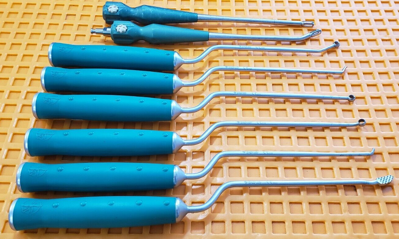 Medtronic SOFAMOR DANEK 9198220 Orthopedic Neuro Surgical Curette Set of 8