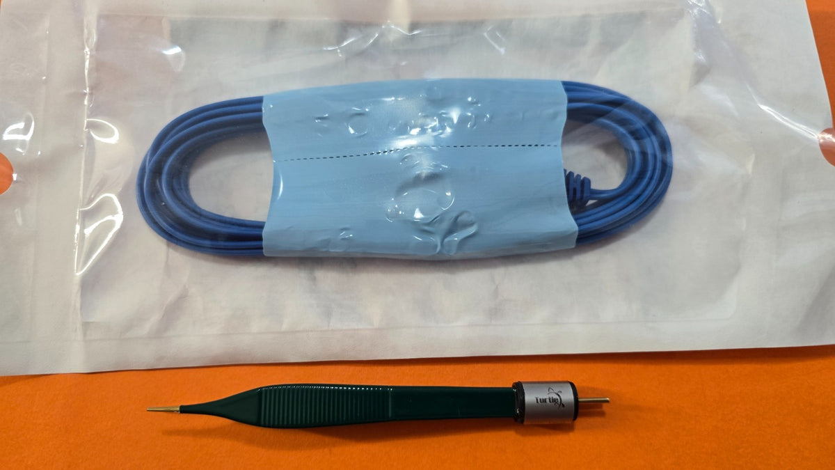 Turtle Surgical Adson Bipolar Forceps 5" GREEN Non Stick Valleylab Bipolar Cable