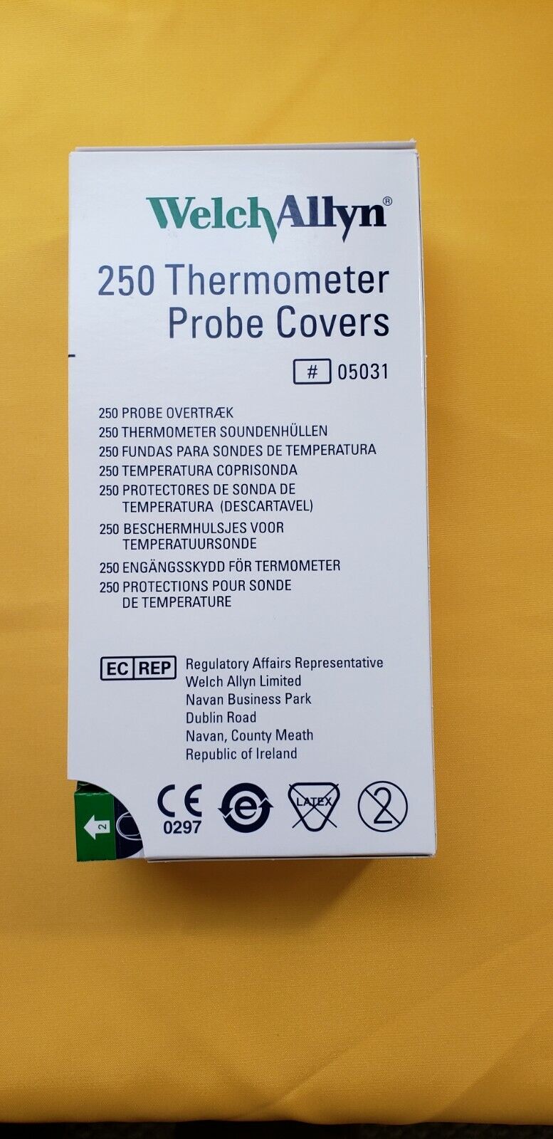 Welch Allyn Thermometer Probe Covers 250/ Box REF: 05031