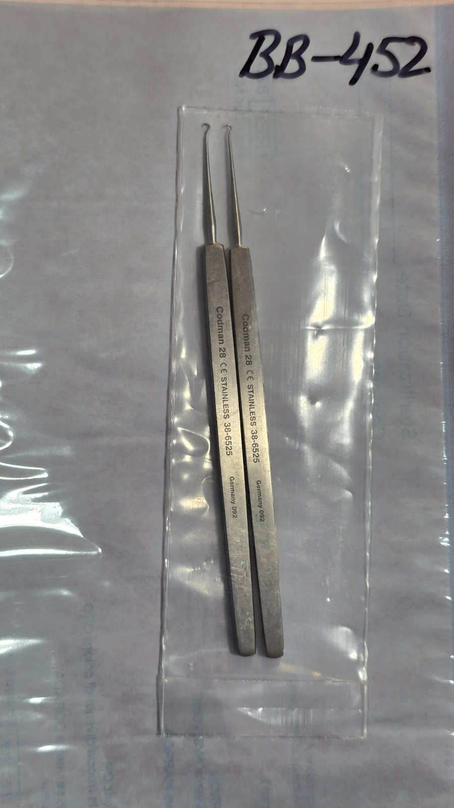 Codman 38-6525 Surgical Orthopedic Skin Hook 4.5" Sharp Single