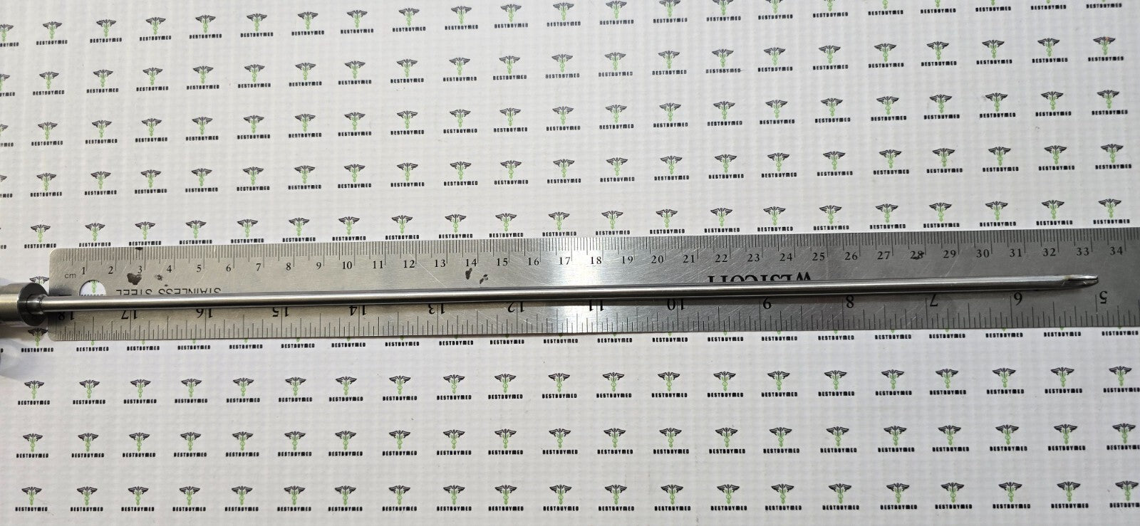 Mediflex Laparoscopic Needle Holder 5mm x33cm Carbide jaws Curved Axial Handle
