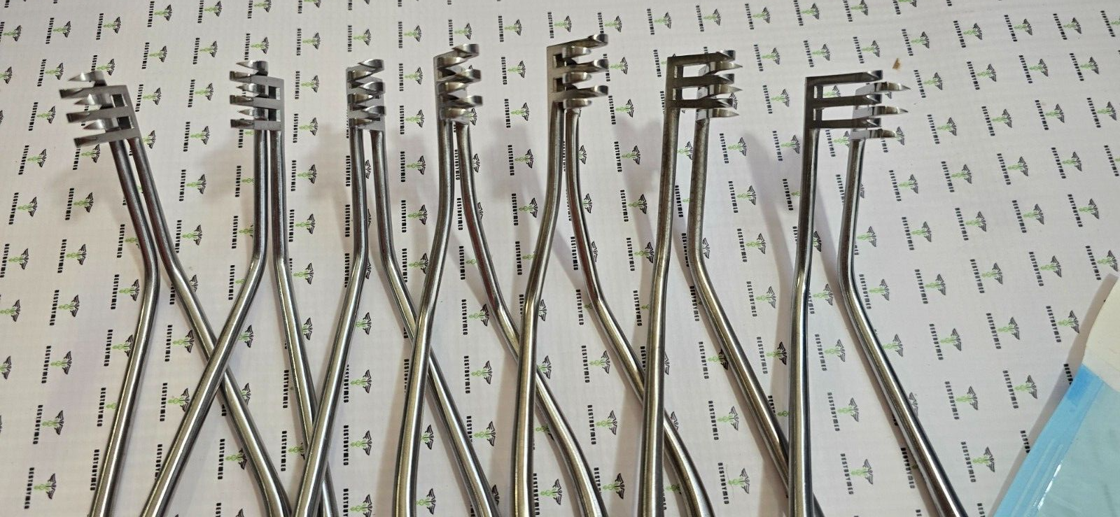 Codman 50-1362 Surgical Adson Retractor 9.5" sharp 3x3 Prongs.