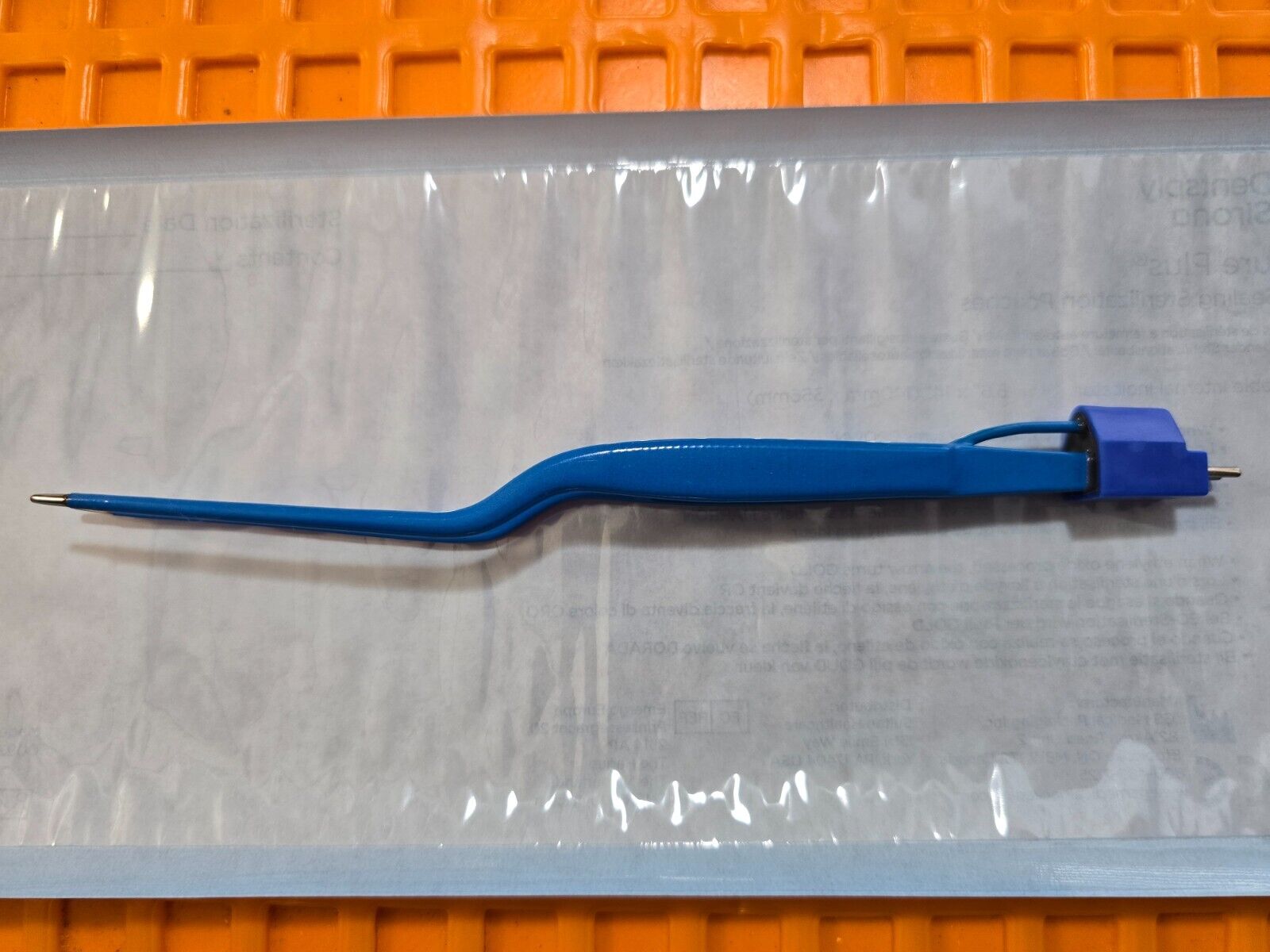 Turtle Surgical Malis Bayonet Bipolar Forceps 7" Blue Coated & Bipolar Cord