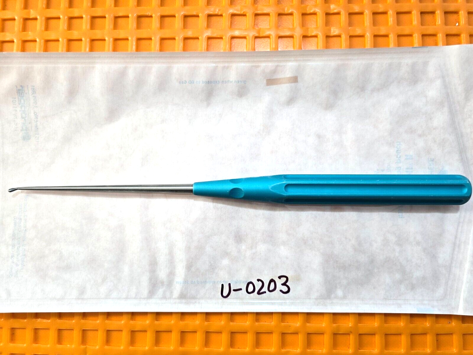 V.Mueller U-0203 Neuro/Spine Curette Oval Cup 10" Size #3/0 Down Angled