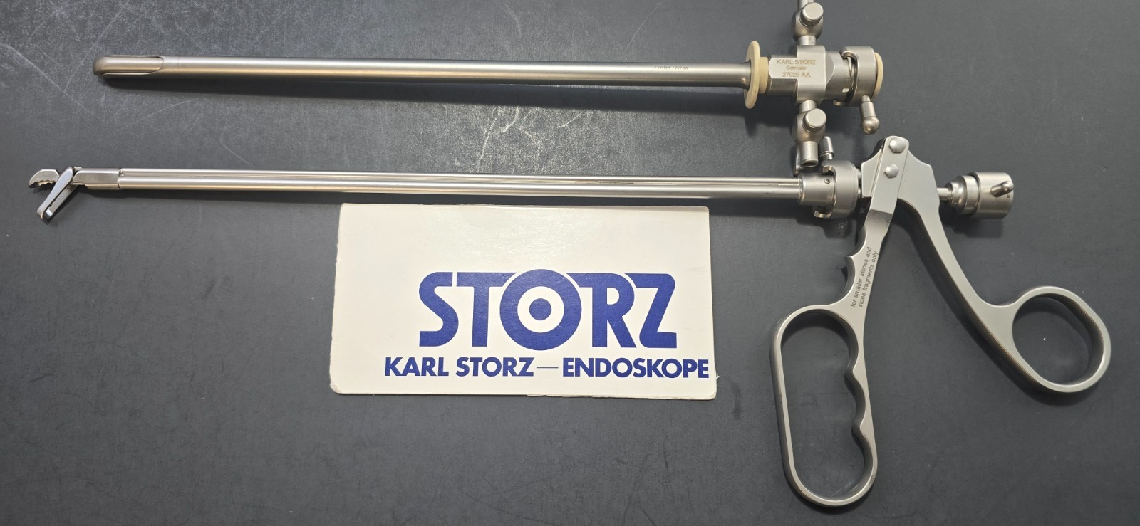 Karl Storz 27026 AA Sheath Set 25 Fr & Grasping Forceps Single Action Jaws.