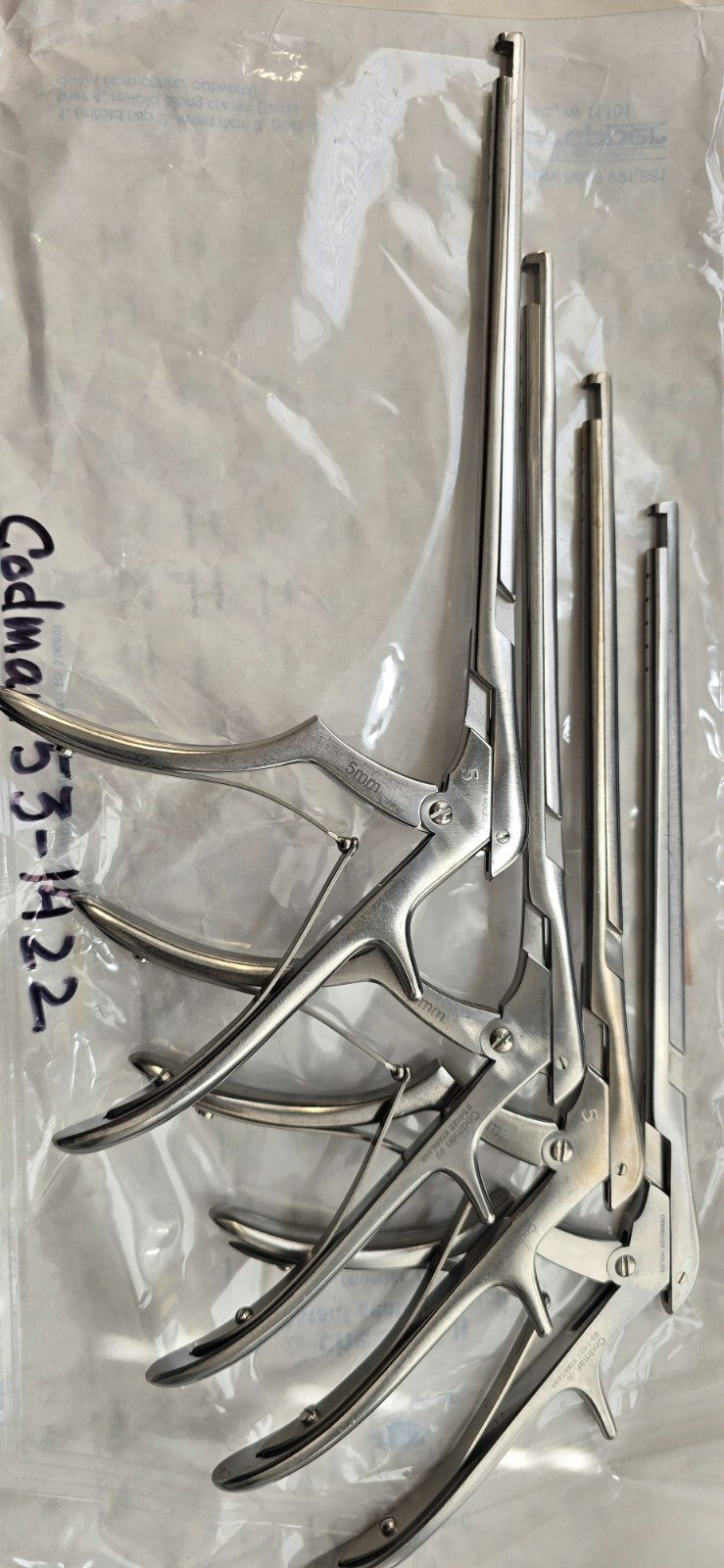 Codman 53-1422 Surgical Kerrison Rongeur 8" x 90 Degree 5mm Down Bite