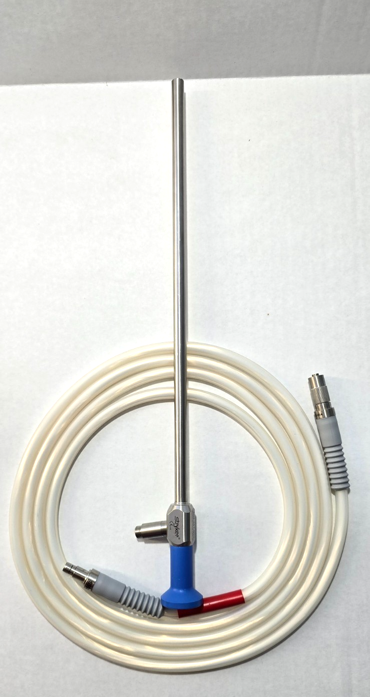 Stryker 502-457-010 Laparoscope 10mm x 0* &233-050-064 Fiberoptic Cable.