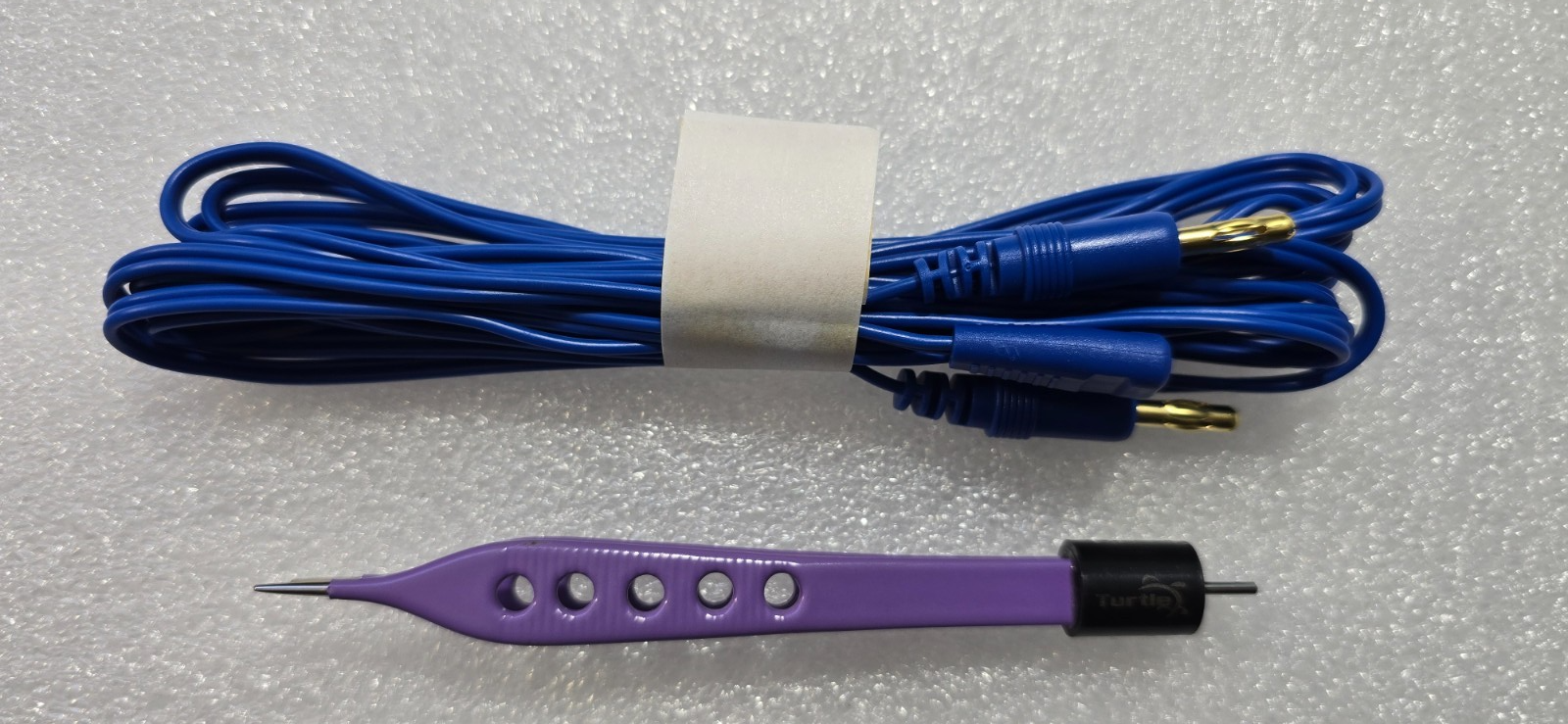 Turtle Surgical Adson Bipolar Forceps 5" Purple Non Stick Tips & Bipolar Cable