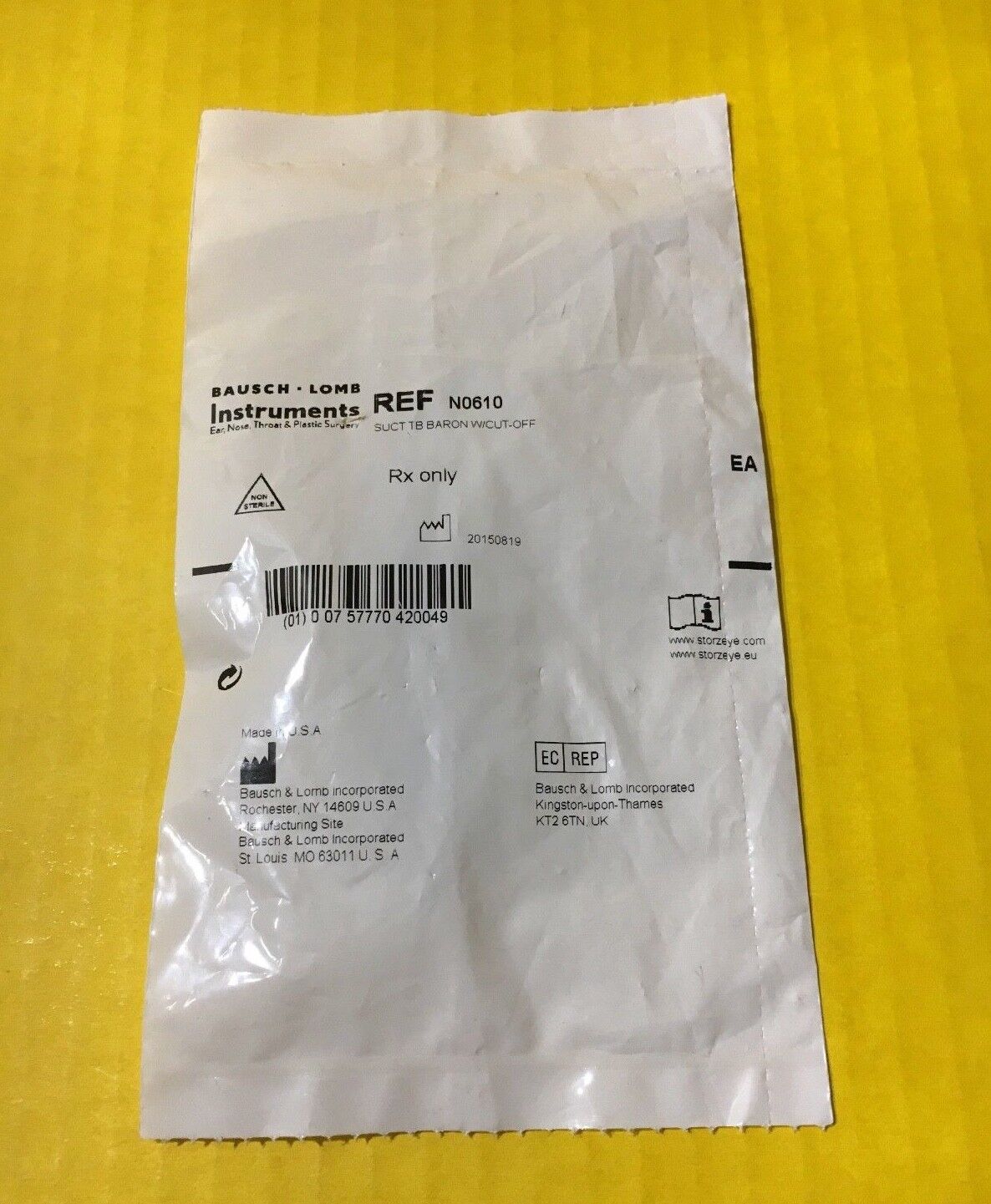 Bausch+Lomb Baron Suction Tube REF: N0610