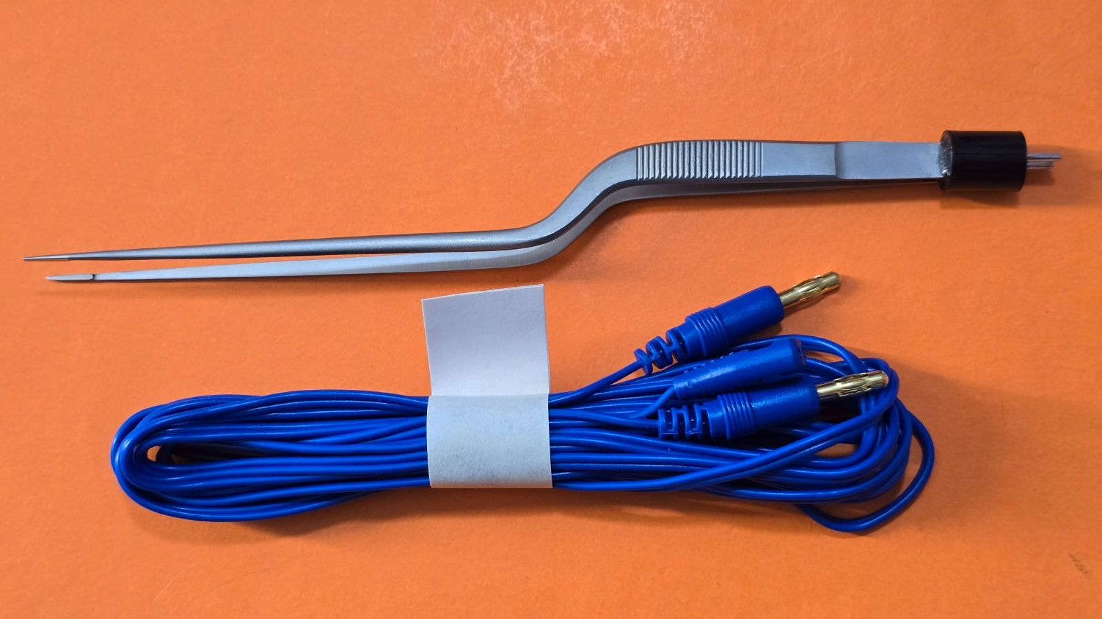 Turtle Bayonet Bipolar Forceps 8.5" Non Insulated with Bipolar Cord