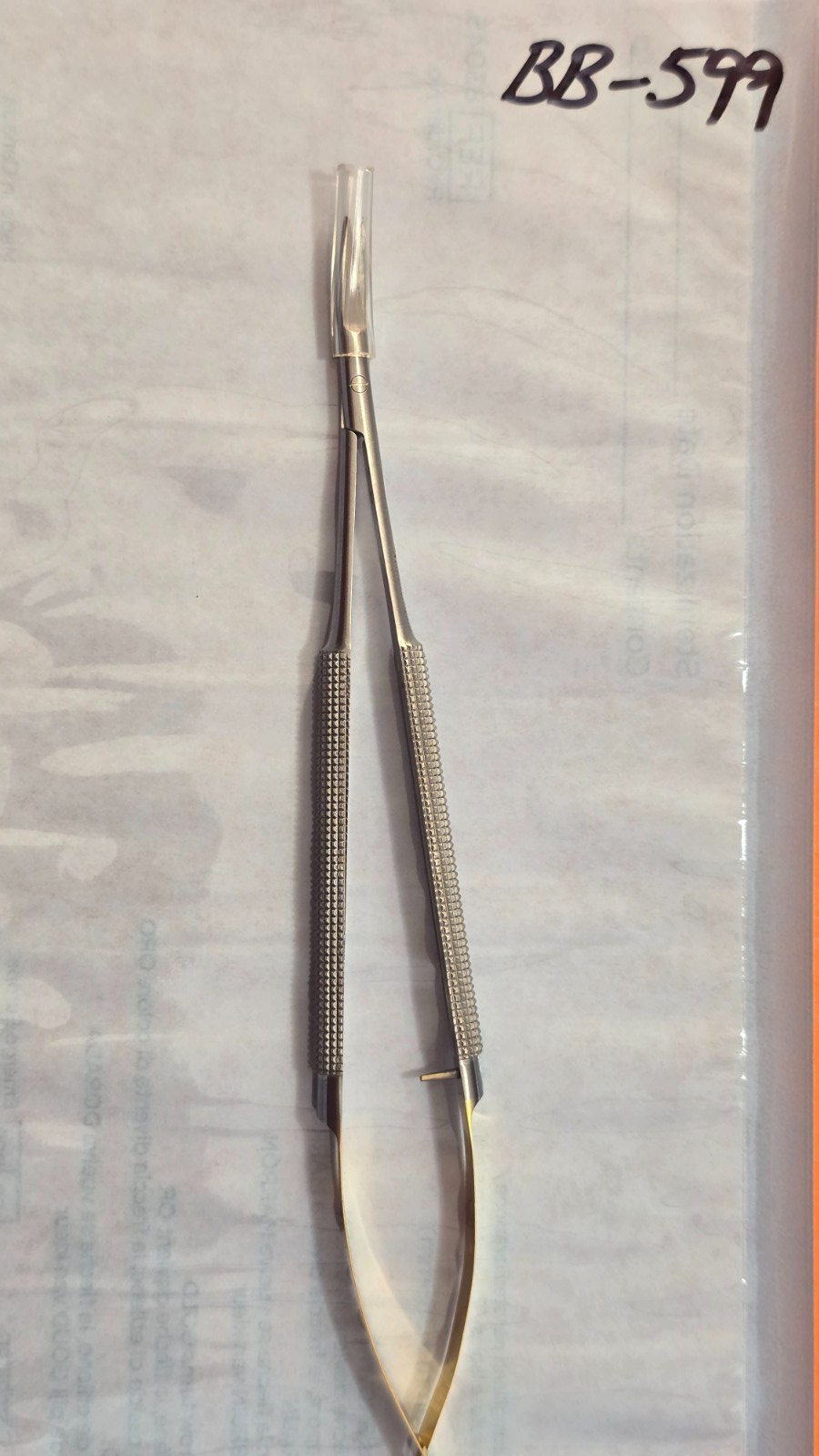 Turtle Surgical TC Micro Scissors 6.25" Curved Round handles (BB-599)