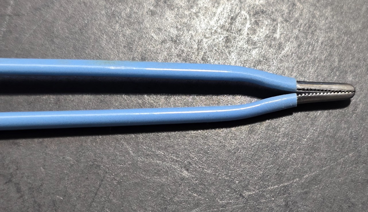Symmetry Surgical Olsen Bayonet Bipolar Forceps 8" with Cable (Reusable)