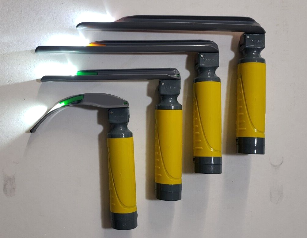 Flexicare Laryngoscope Mac Blade #2, Miller #2,3,4 With Medium Handle Set