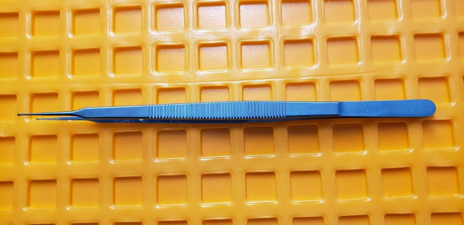 SCANLAN 3003-750 Surgical GERALD Forceps 7" Dimond dust 1.0mm straight Ring Tips