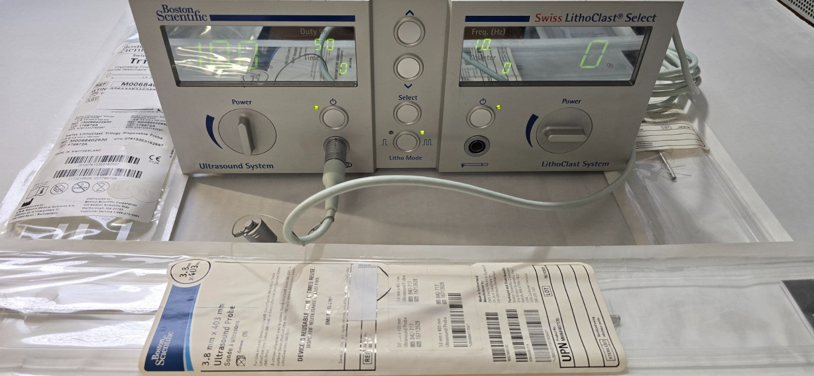 Boston Scientific Swiss Lithoclast Select W- Handpiece ,Foot Switch & Probes.