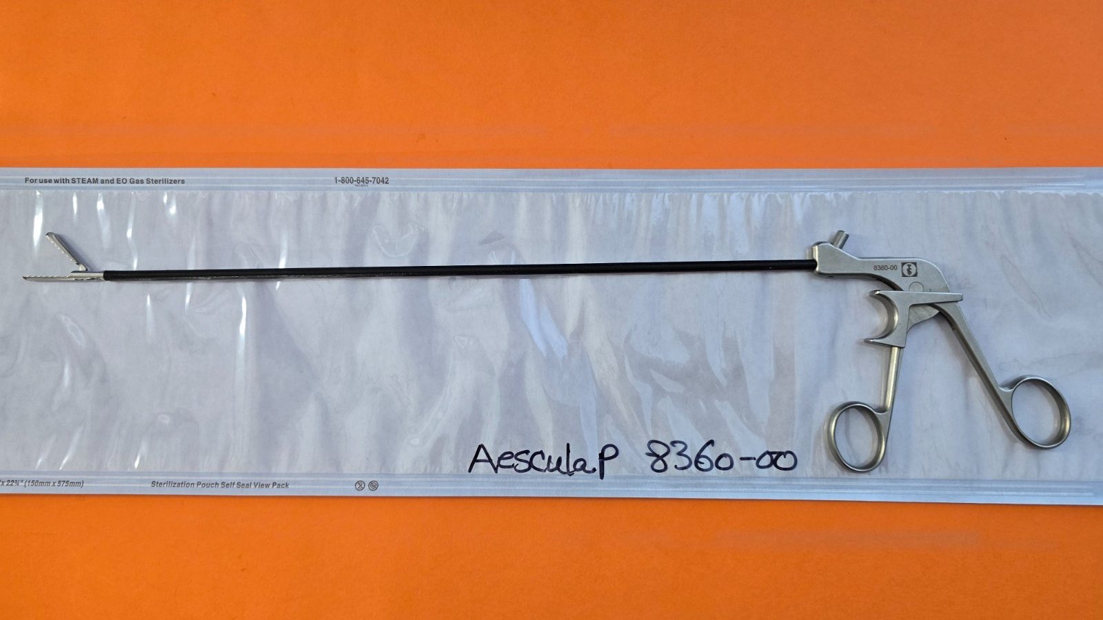 Aesculap 8360-00 Atraumatic Grasping Forceps 5mm x 36cm Single Action