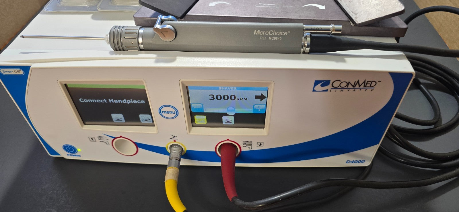 CONMED Linvatec D4000 Driver With MC9840 Handpiece & Foot Switch.
