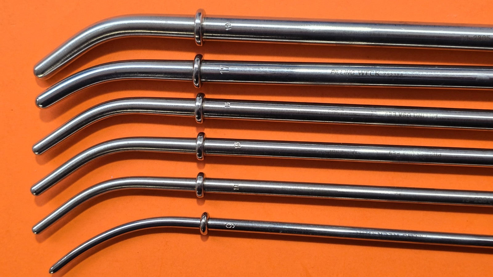Pilling Weck Surgical Hank Uterine Dilators Set of 6 Double Ended