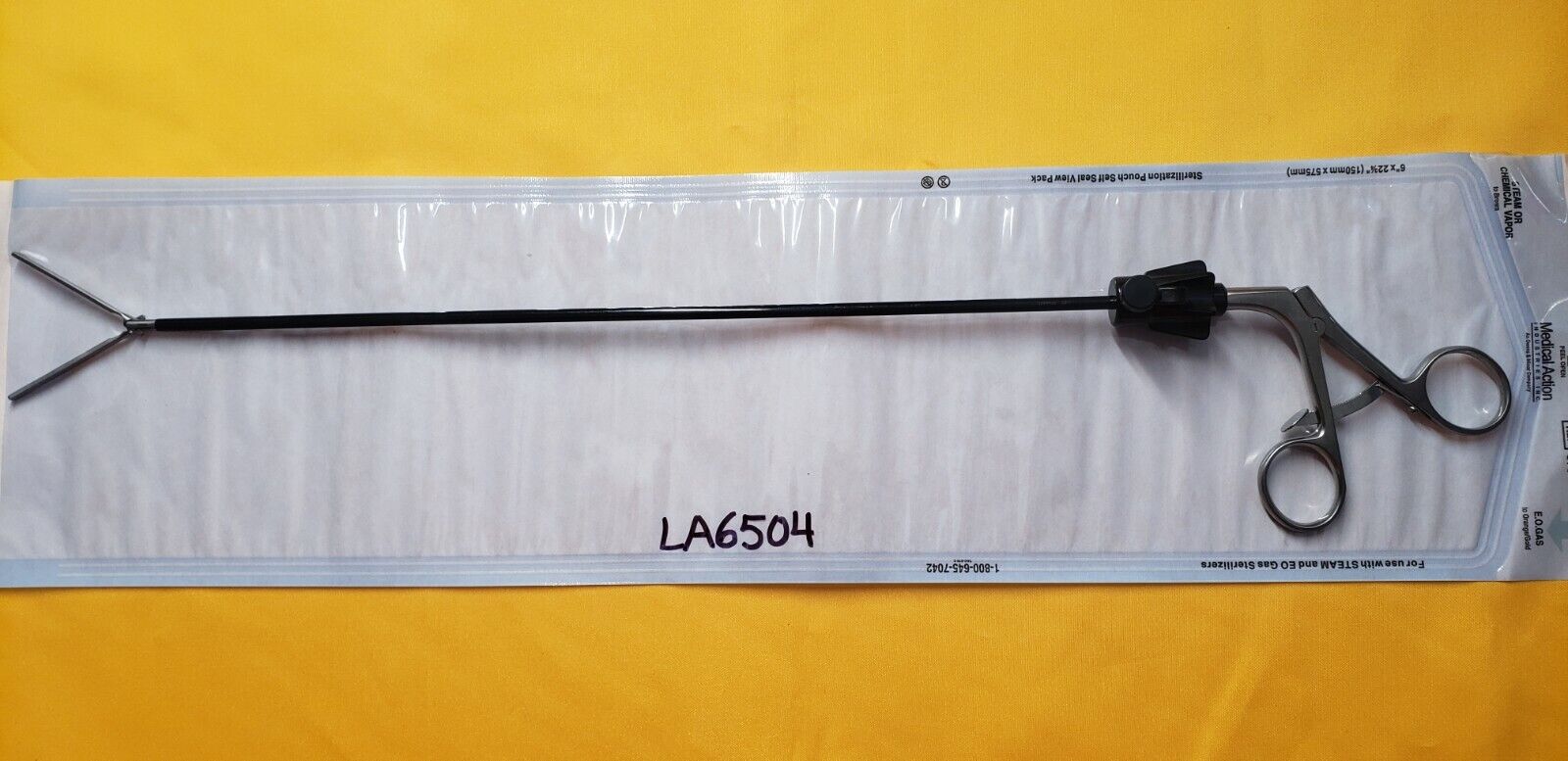 V. Mueller LA6504 Laparoscopic Debakey Forceps 5mm x 37cm Ratchet Handle
