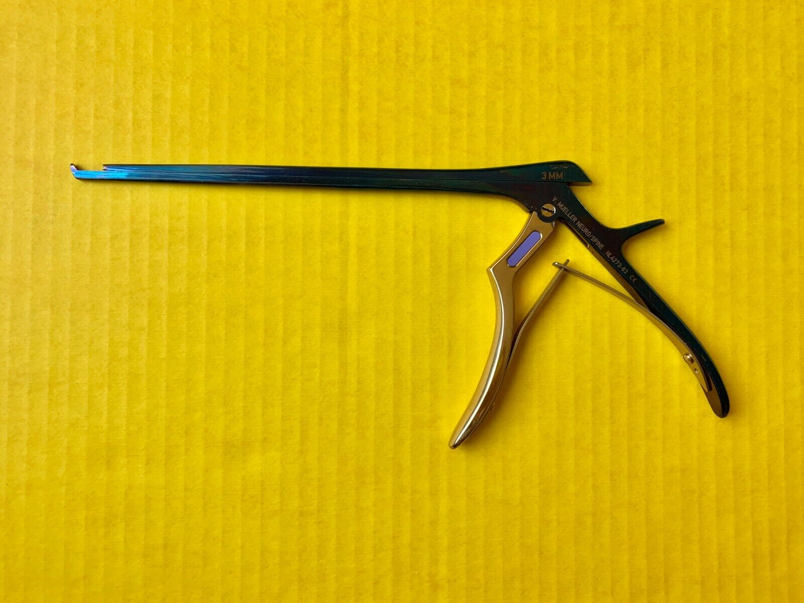 V.Mueller NL 4273-83 Chroma Line Kerrison Rongeurs 3mm Up 40 Degree Neuro/Spine