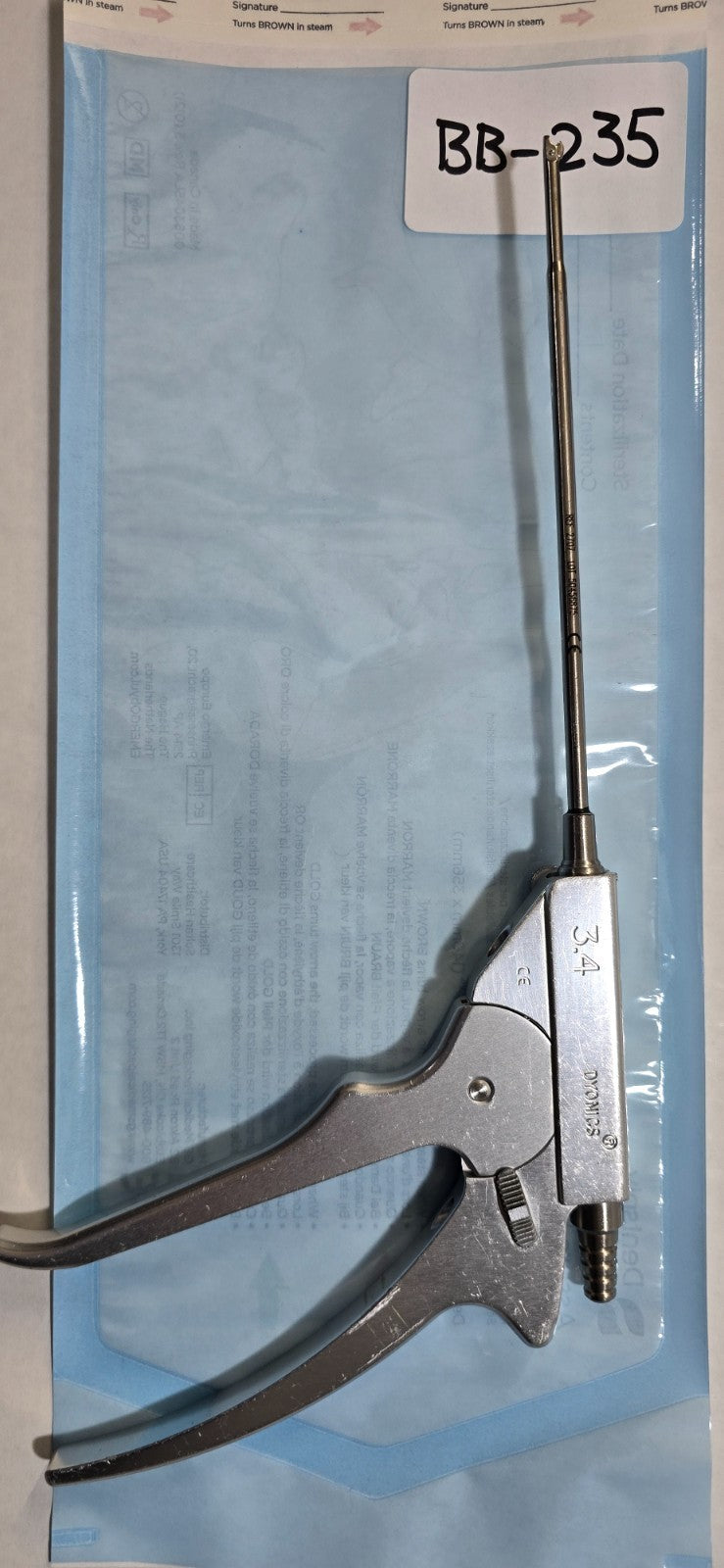 DYONICS 2707 Surgical Orthopedic Suction Punch Forceps 3.4mm Straight