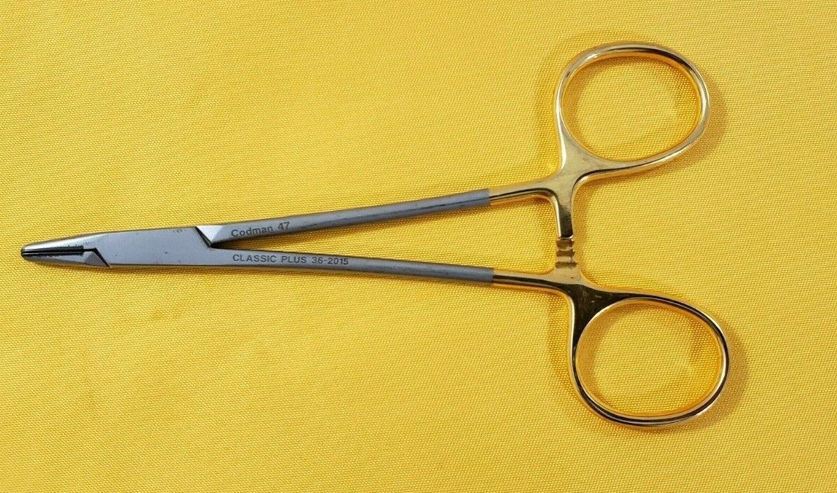 Codman 36-2015 Surgical Mayo Hegar Needle Holder 5" Carbide Jaws.