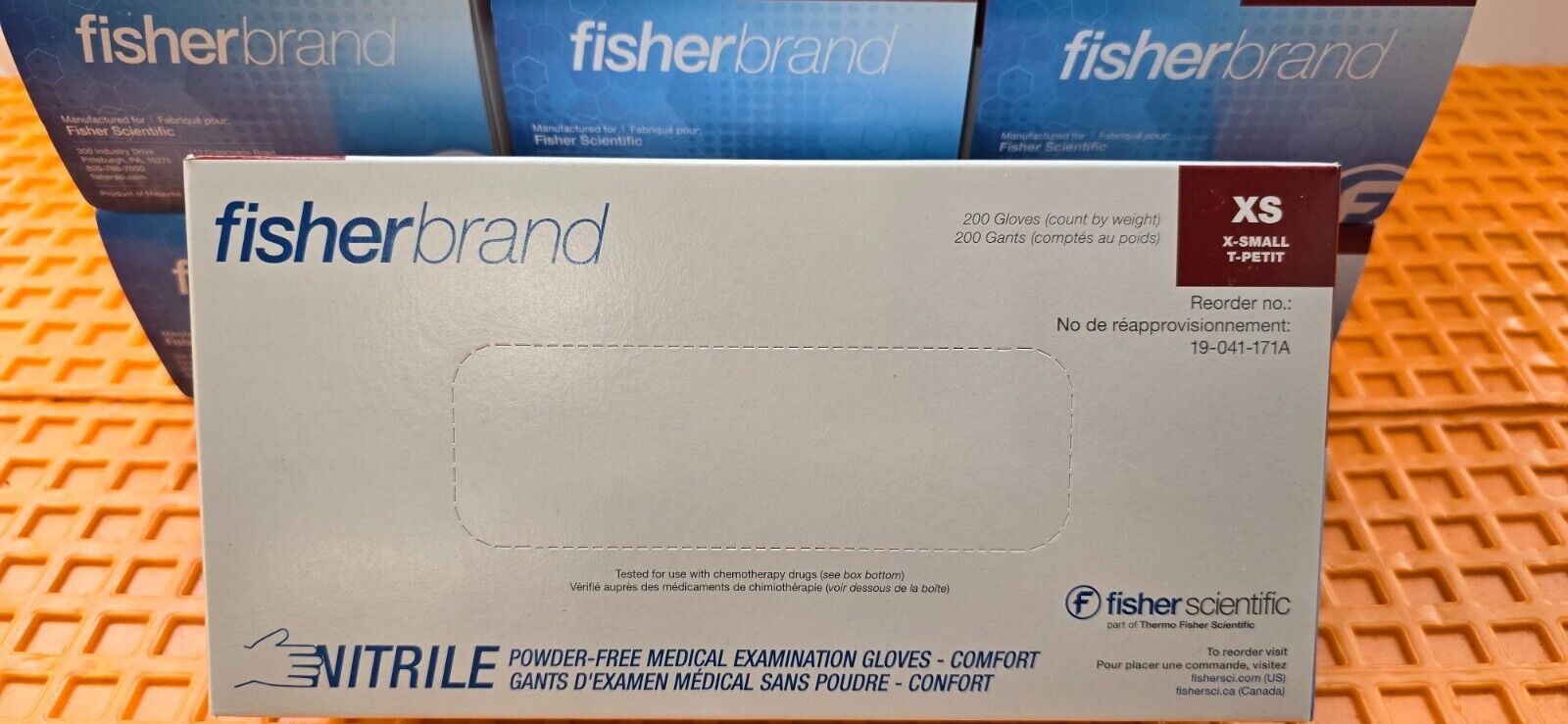 Fisher brand Nitrile Powder Free Examination Glove X-SMALL Size (9-Boxes of 200)
